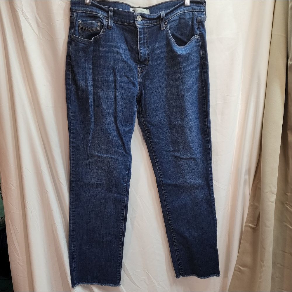 Levi's 505 Raw Hem Straight Leg Jeans, Size 14